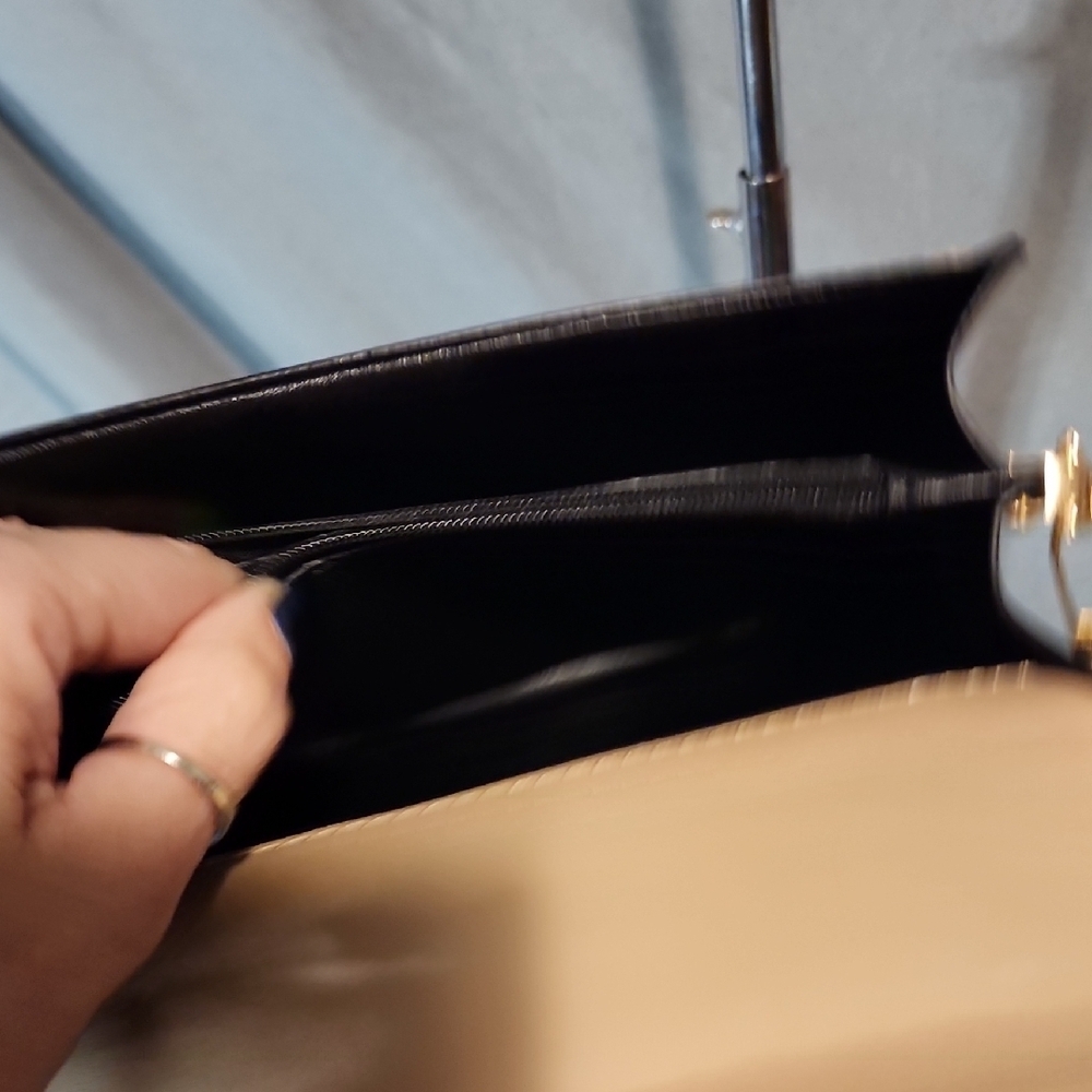 Chic Tan Clutch with Gold Chain - Picture 3 of 7